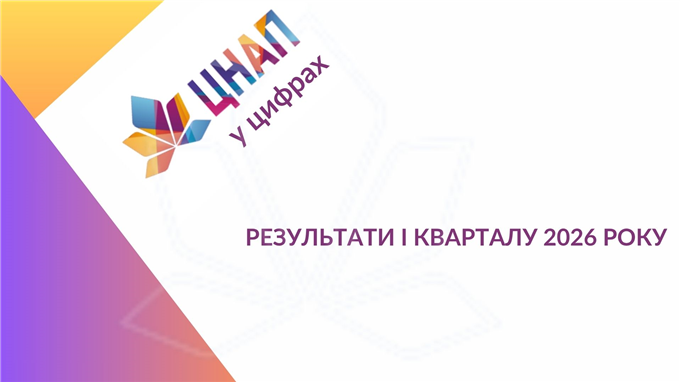 ЦНАП у цифрах: І квартал 2026 року
